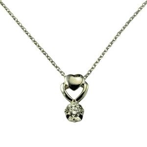 18 Karat White Gold Diamond Pendant Necklace #19177